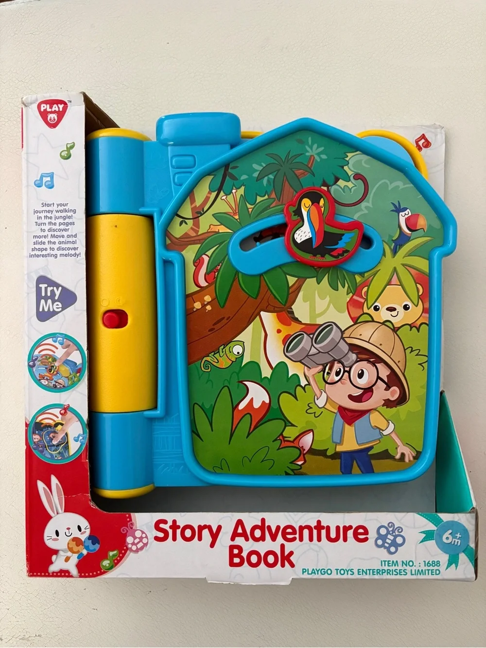 Playful Story Adventure Book for Kids - Blue & Yellow